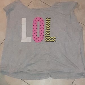 A shirt that says lol